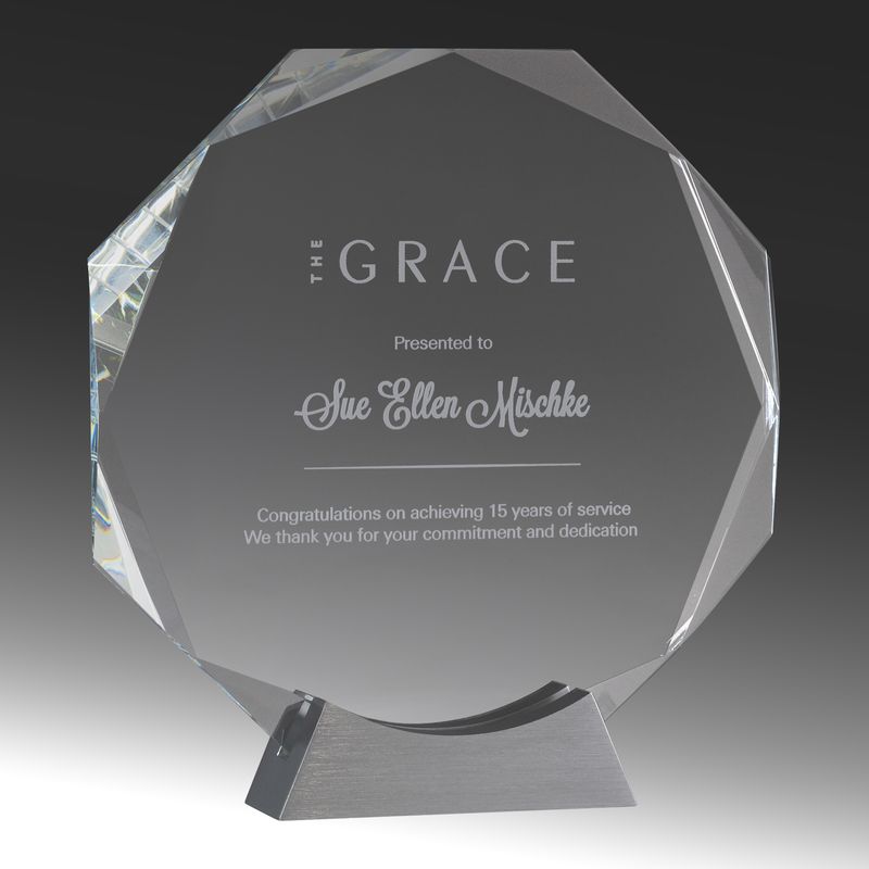 Octagon Glass Award 153mm
