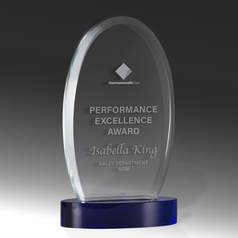 Oval Crystal Award 215mm