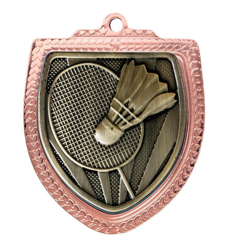Shield Badminton Gold Medal 80mm
